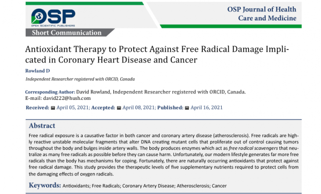 Antioxidant Therapy for Coronary Heart Disease and Cancer